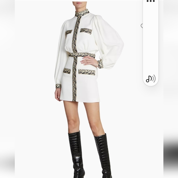 ANDREW GN metallic‎ embroidered dress